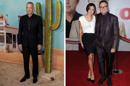 A la izquierda: Tom Hanks. A la derecha: Zelda Williams y su padre, Robin Williams. Tanto Hanks como Zelda Williams