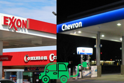 Gasolineras Exxon y Chevron.