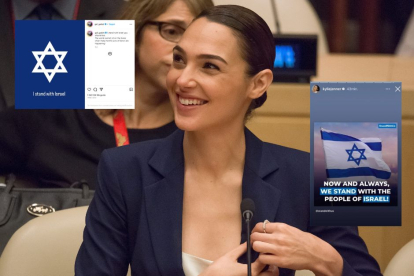 Gal gadot y capturas de pantallas de mensajes de apoyo a Israel