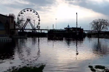 Imagen de las inundaciones del río Mississippi el 27 de abril de 2023.