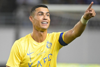 Cristiano Ronaldo durante un partido con el Al Nassr.