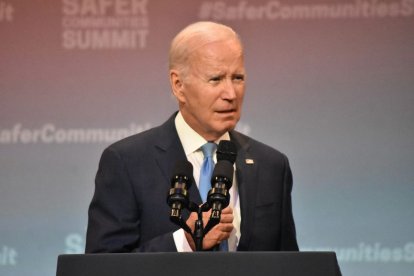 Joe Biden speaks at the Safer Communities Summit.