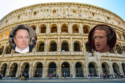 Zuck y Musk al coliseo.