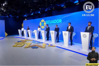 Ecuador presidential debate.