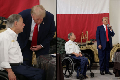 Greg Abbott y Donald Trump