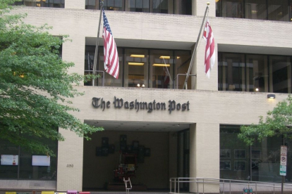 Imagen de archivo del edificio del Washington Post en Washington D.C.