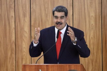 Nicolás Maduro, durante una rueda de prensa