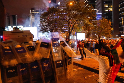 Protesta en Estambul, Turquía, por la guerra en Israel