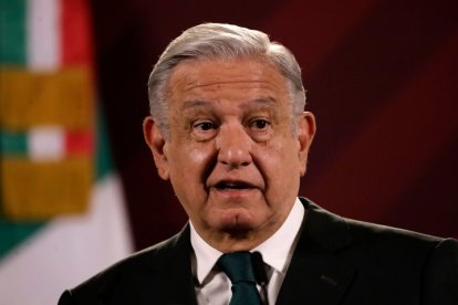 El presidente de México, Andrés Manuel López Obrador (AMLO), durante una de sus "mañaneras".