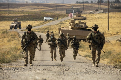 Soldados estadounidenses desplegados en Siria, en una imagen de 2020.
