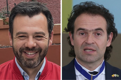 Carlos Galán, el nuevo alcalde de Bogotá, que derrotó al petrismo, y Federico Gutiérrez, nuevo alcalde de Medellín.