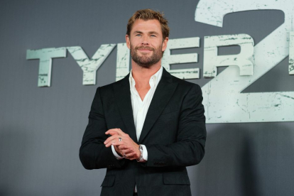 Chris Hemsworth, durante la presentación de 'Misión de rescate 2' en Madrid, España.