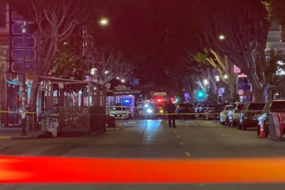 Escena del tiroteo en San Francisco que dejó nueve heridos.