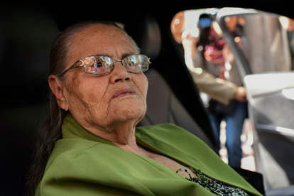 María Consuelo Loera, en una imagen de archivo durante la petición de una visa humanitaria para viajar a Estados Unidos a visitar a su hijo, el Chapo Guzmán.