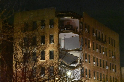 Edificio derrumbado en el Bronx, Nueva York.