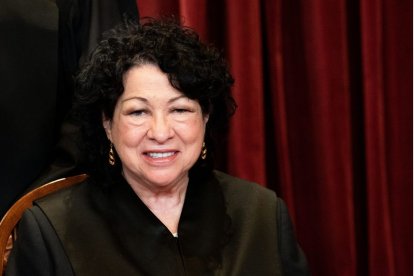 Sotomayor, durante una sesión de fotos de los miembros del Tribunal Supremo.