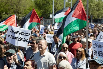 Manifestación pro-Palestina en Madrid.
