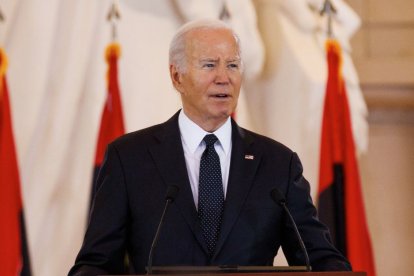 El Presidente Joe Biden pronuncia un discurso