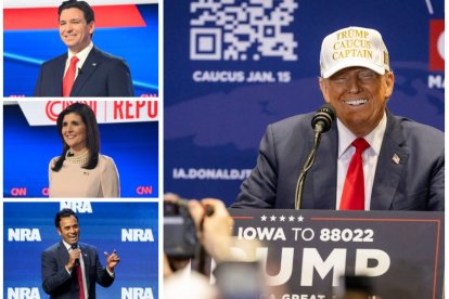 En vivo: Trump, Haley, DeSantis y Ramaswamy se ven las caras en el caucus de Iowa, la primera gran batalla de las primarias republicanas