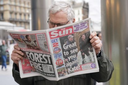 La portada del diario 'The Sun' con la foto de la princesa de Gales | PA / Cordon Press