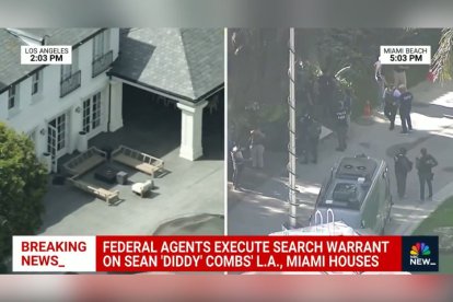 Reporte: las propiedades del rapero Sean 'Diddy' Combs fueron allanadas por funcionarios federales en medio de una trama de tráfico sexual