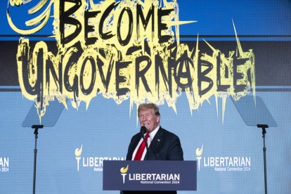 Trump desafía a los libertarios en su propia convención y les pide que lo apoyen a menos que quieran seguir “con su 3 % cada cuatro años”