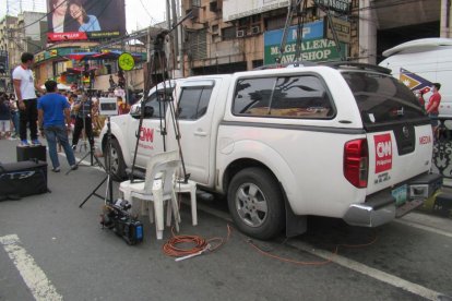 Coche propiedad de CNN Philippines. La sucursal de la televisión americana cesará su emisión el próximo 31 de enero de 2024.