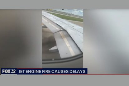 Se incendia un avión en O'Hare momentos antes de despegar

