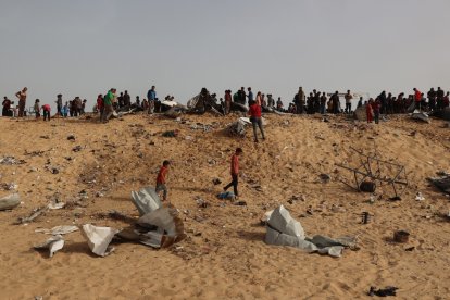El campo de desplazados palestinos tras la ofensiva israelí en Rafah (AFP