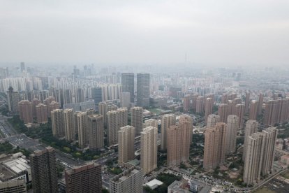Vista aérea de edificios residenciales en Tianjin