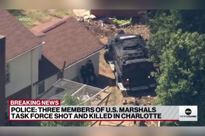 Un tiroteo en Charlotte deja 3 alguaciles muertos y cinco oficiales heridos: uno de los sospechosos fue abatido y otros dos detenidos