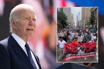 “Eliminen el ICE”: cientos de migrantes hispanos protestan en NYC contra las restricciones de asilo de Biden