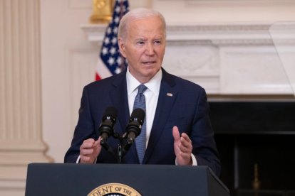Joe Biden, presidente de los Estados Unidos, durante una conferencia de prensa.