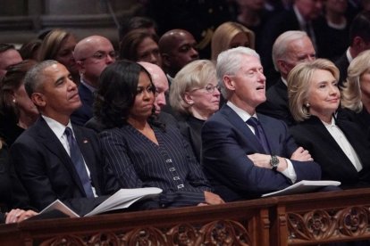 Barack Obama, Michelle Obama, Bill Clinton y Hillary Clinton