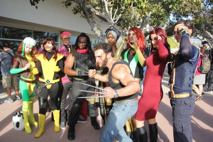 Cosplayers disfrazados como los X Men en la San Diego Cómic-Con que tuvo lugar en 2014.