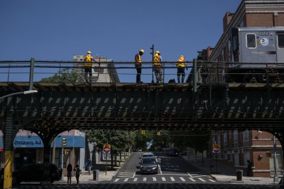 Trabajadores en Nueva York en julio de 2024.