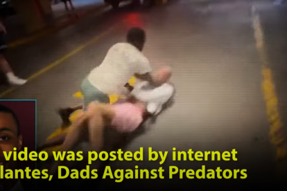 Captura de pantalla del vídeo difundido por Dads Against Predators en el que persiguen a William CC Kemp-Neal tras encontrarse reunido con un niño de 13 años.