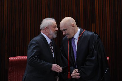 El presidente Lula Da Silva con el juez Alexandre de Moraes