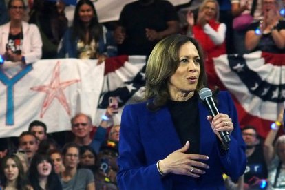 Kamala Harris, durante la Convención Nacional Demócrata 2024