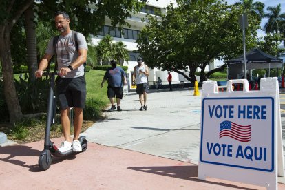 Un centro de votación en Florida