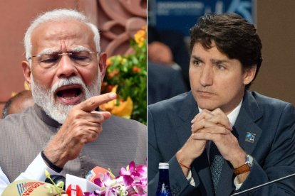 Composición de los primeros ministros de India, Narendra Modi, y Canadá, Justin Trudeau