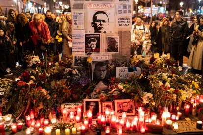 Fotografía de un Memorial para honrar a Alexei Navalny