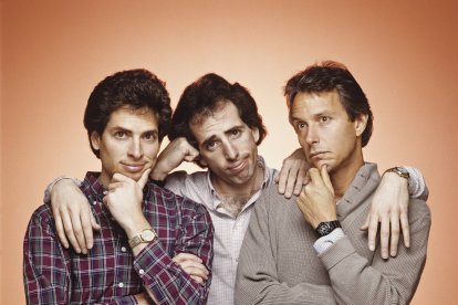 Jerry Zucker, Jim Abrahams (centro) y David Zucker en 1984