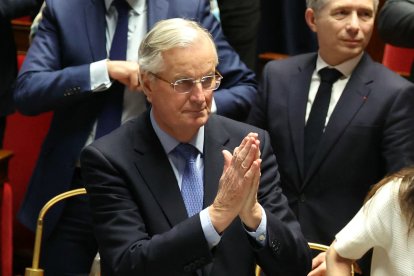 El primer ministro en funciones, Michel Barnier, tras la moción de censura.