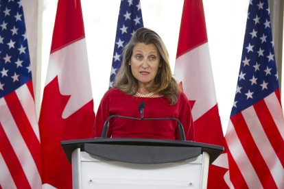 Imagen de archivo de la ex vice PM de Canadá, Chrystia Freeland