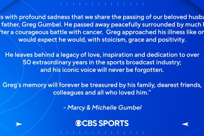 Comunicado emitido por la familia de Greg Gumble