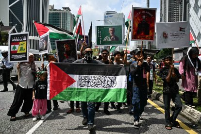 Manifestación pro-Hamás en Kuala Lumpur, Malasia