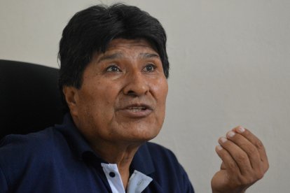 Evo Morales, durante una entrevista