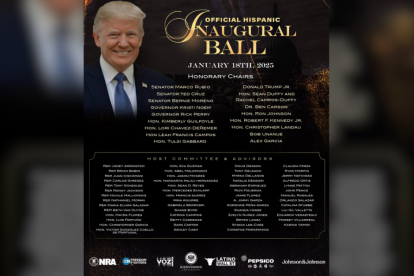 Parte de los invitados del Hispanic Inaugural Ball 2025