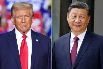 Una combinación de fotos de Donald Trump (i) y Xi Jinping (d)